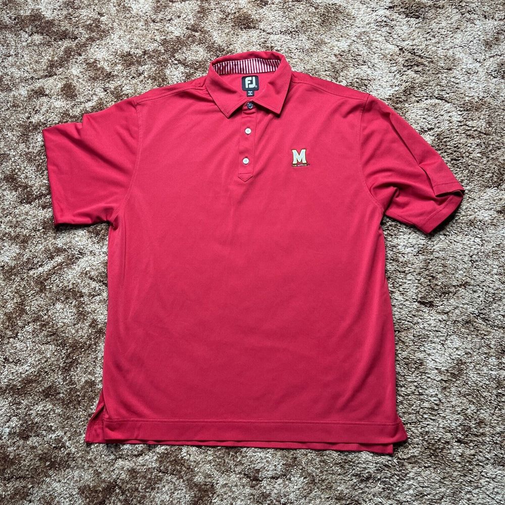 Footjoy Polo Shirt University of Maryland Mens Large